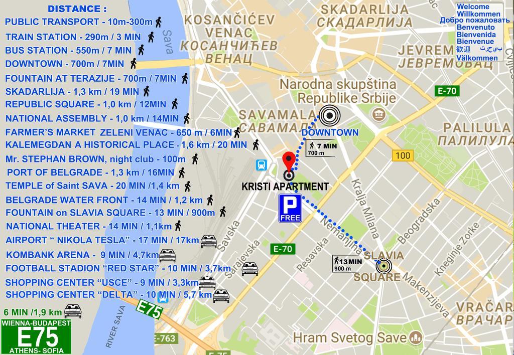 Kristi Lux Apartment Center Free Parking Fast WiFi Belgrad Exterior foto